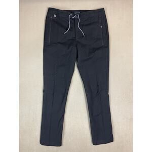 Roark Revival Pants Mens 34 Black Layover Stretch Drawstring Waist Mid Rise